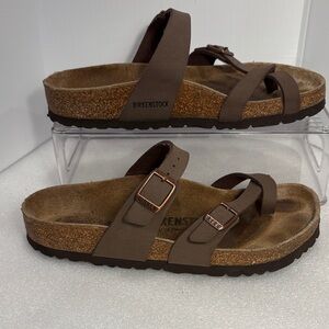 Birkenstock Dark Brown Cross-Strap Sandals double‎ strap eu 36. Box 21